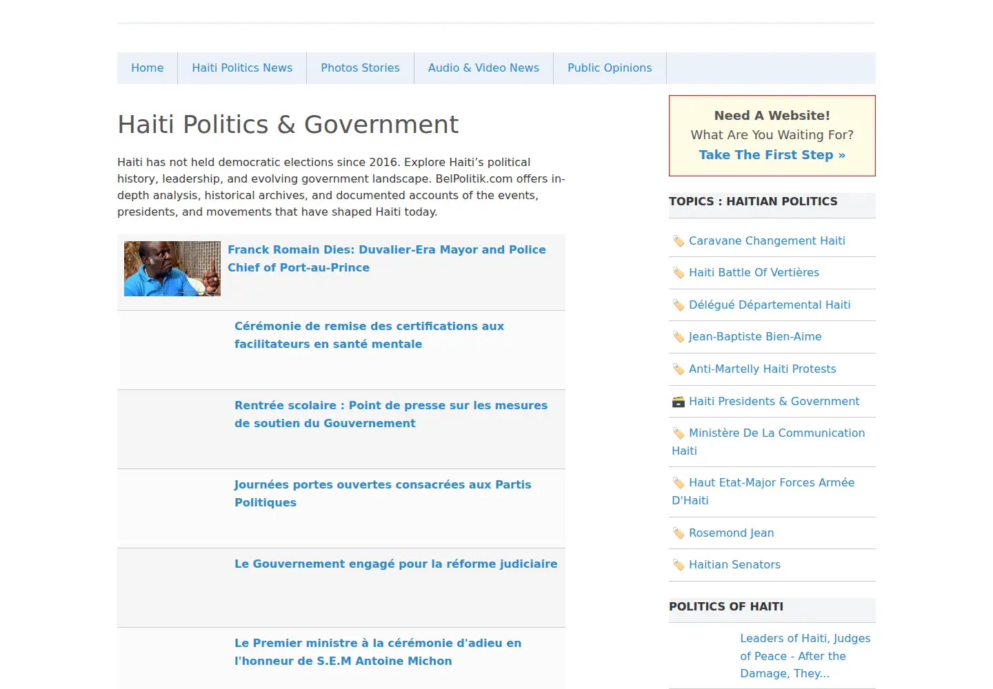 Screenshot of belpolitik.com