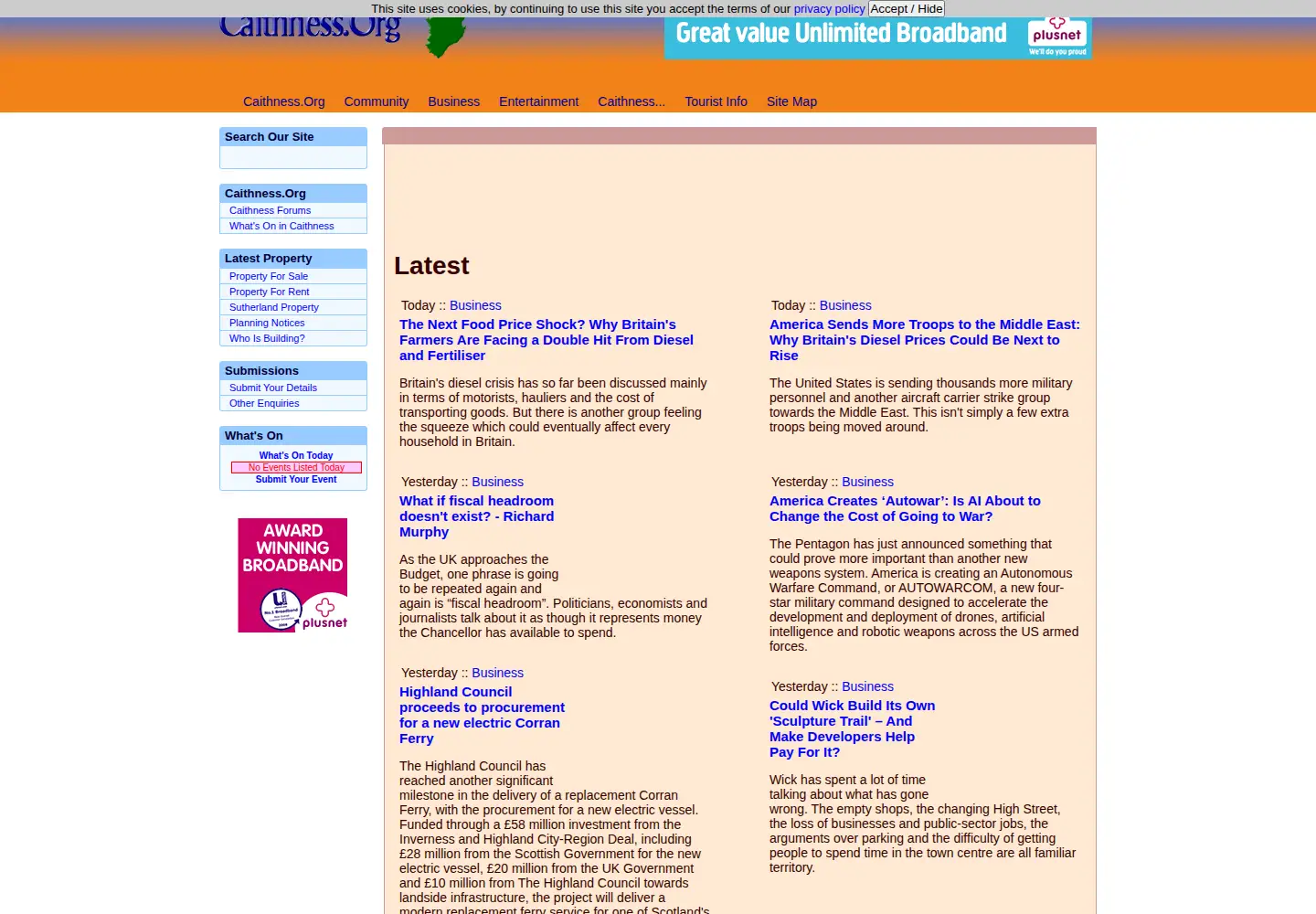 Screenshot of caithness.org