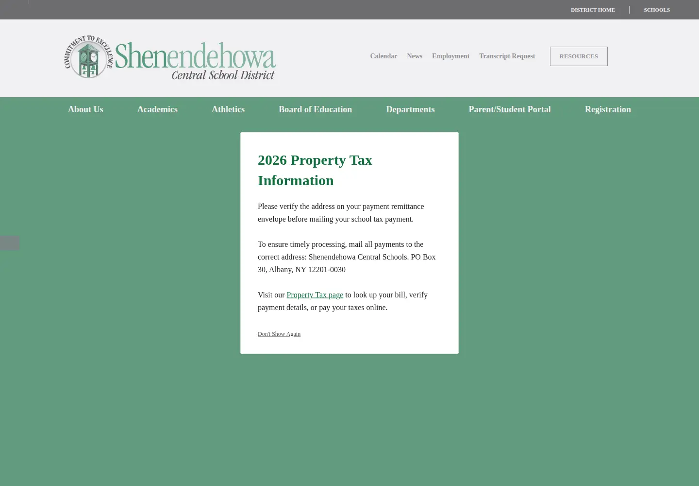 Screenshot of shenet.org