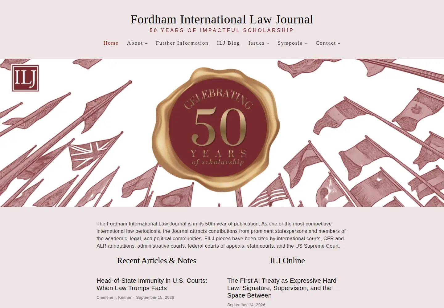 Captured homepage of fordhamilj.org in the current scan