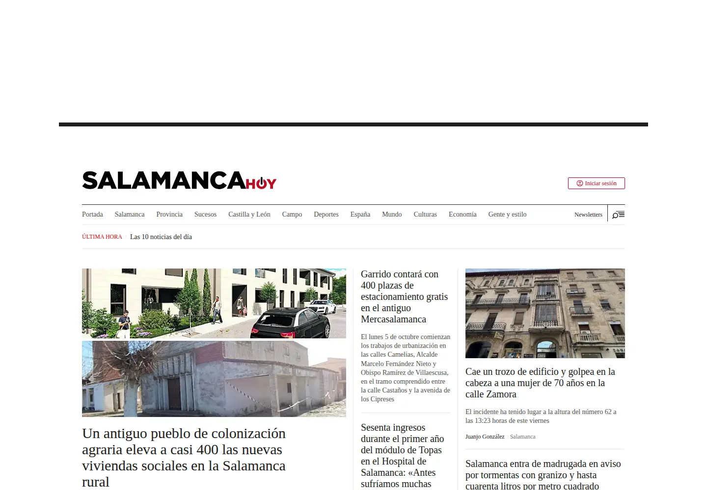 Screenshot of salamancahoy.es