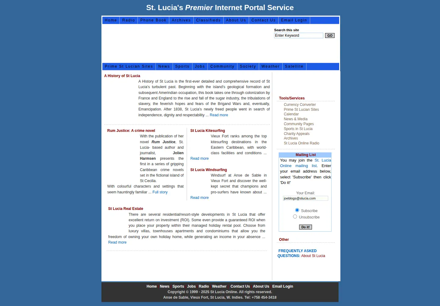 Captured homepage of slucia.com in the current scan