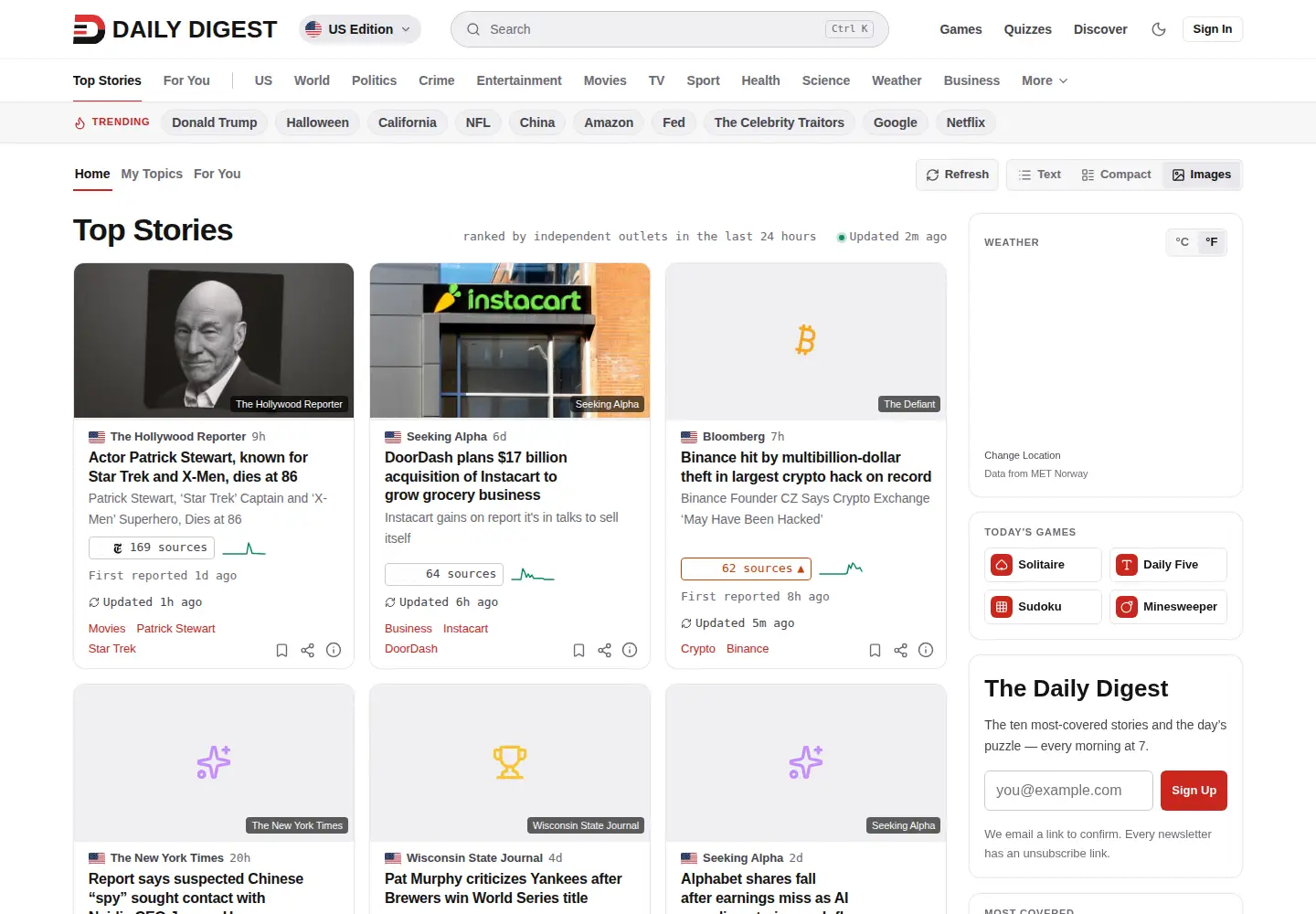 Screenshot of dailydigest.com