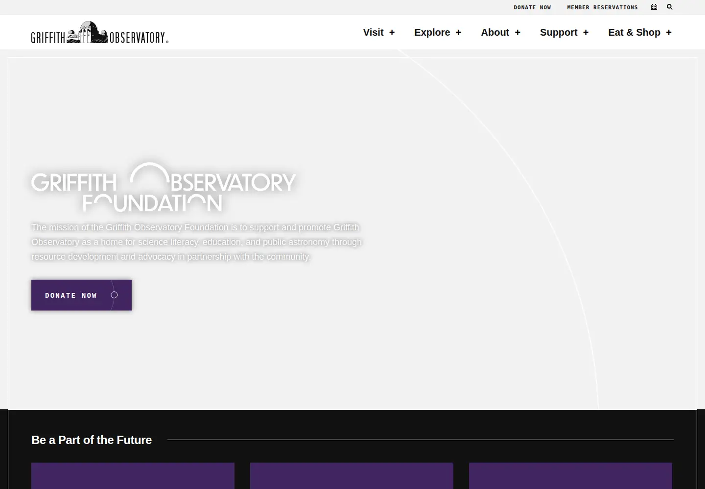 Captured homepage of friendsoftheobservatory.com in the current scan