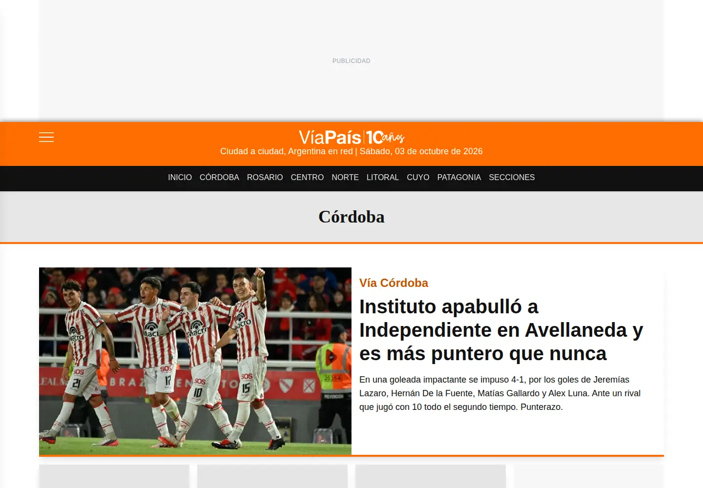 Screenshot of diaadia.com.ar