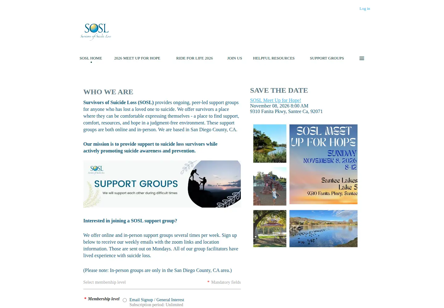 Captured homepage of soslsd.org in the current scan