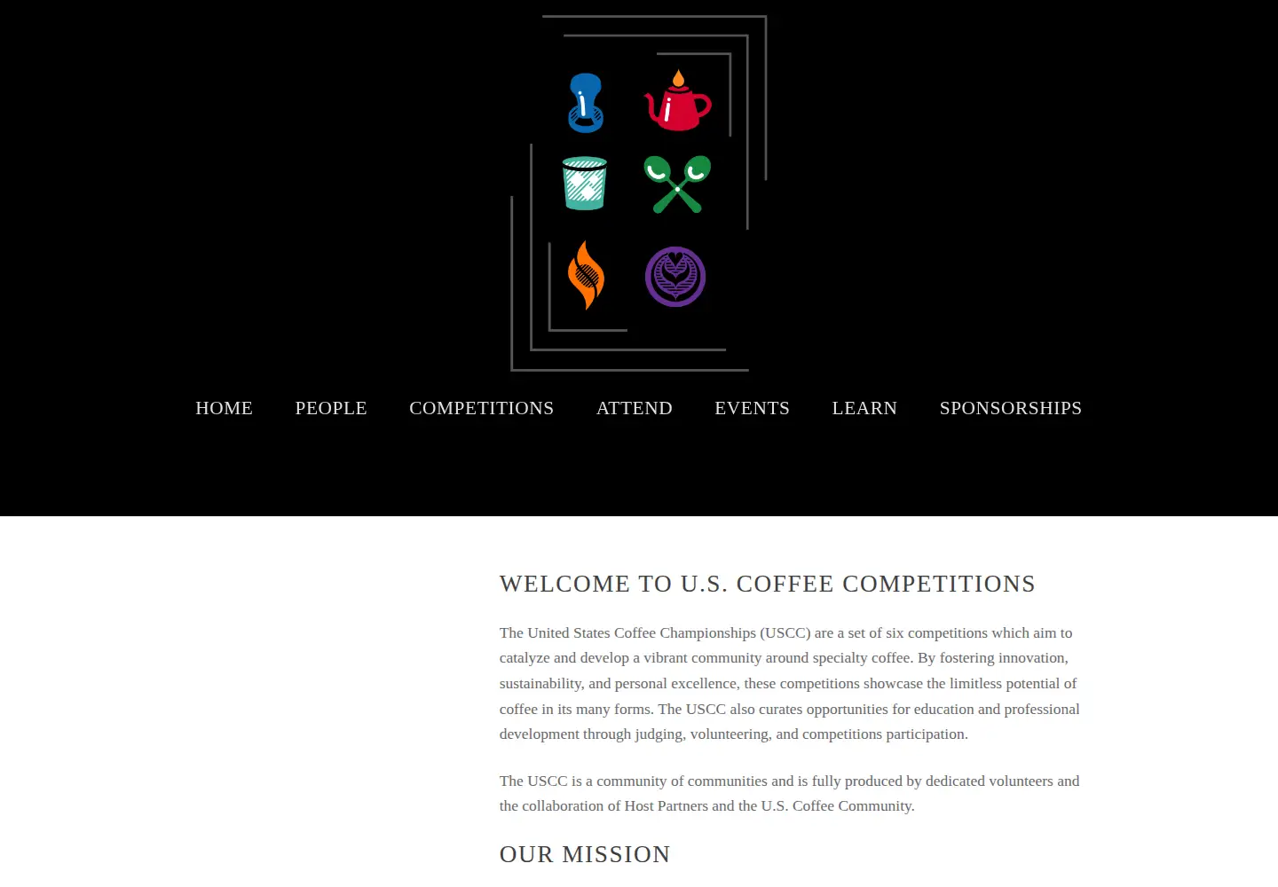 Captured homepage of usbaristachampionship.org in the current scan