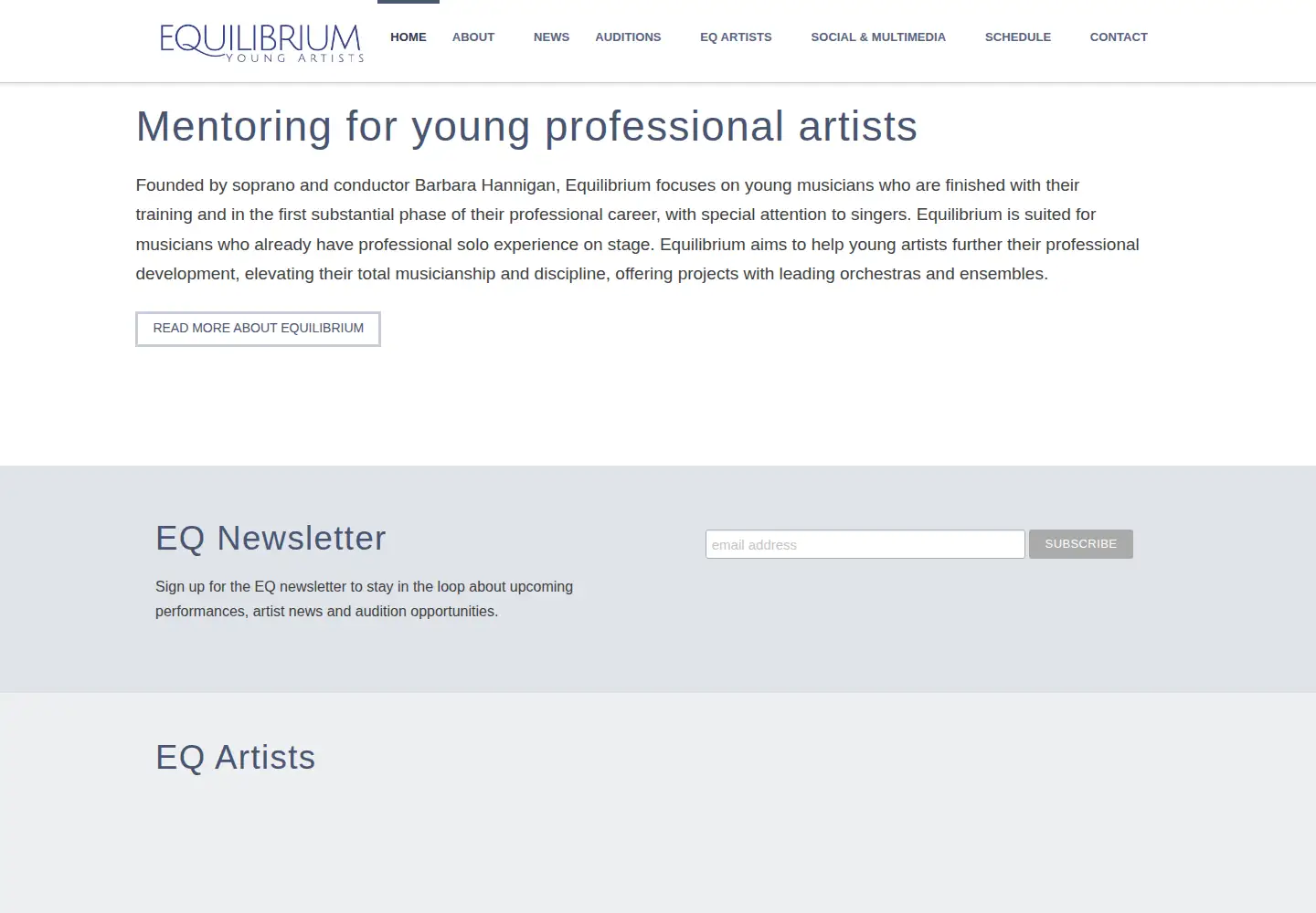Screenshot of equilibrium-youngartists.com