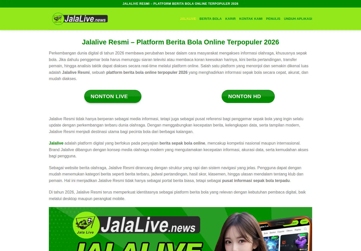 Screenshot of jalalive.ink