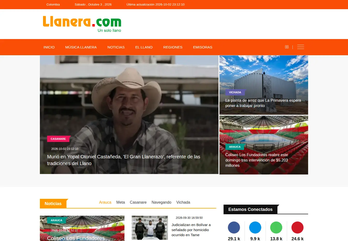 Screenshot of llanera.com