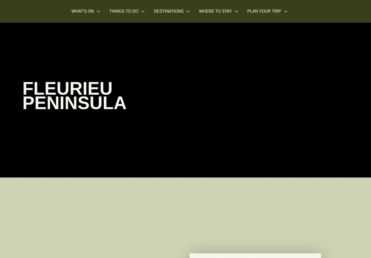 Captured homepage of fleurieupeninsula.com.au in the current scan