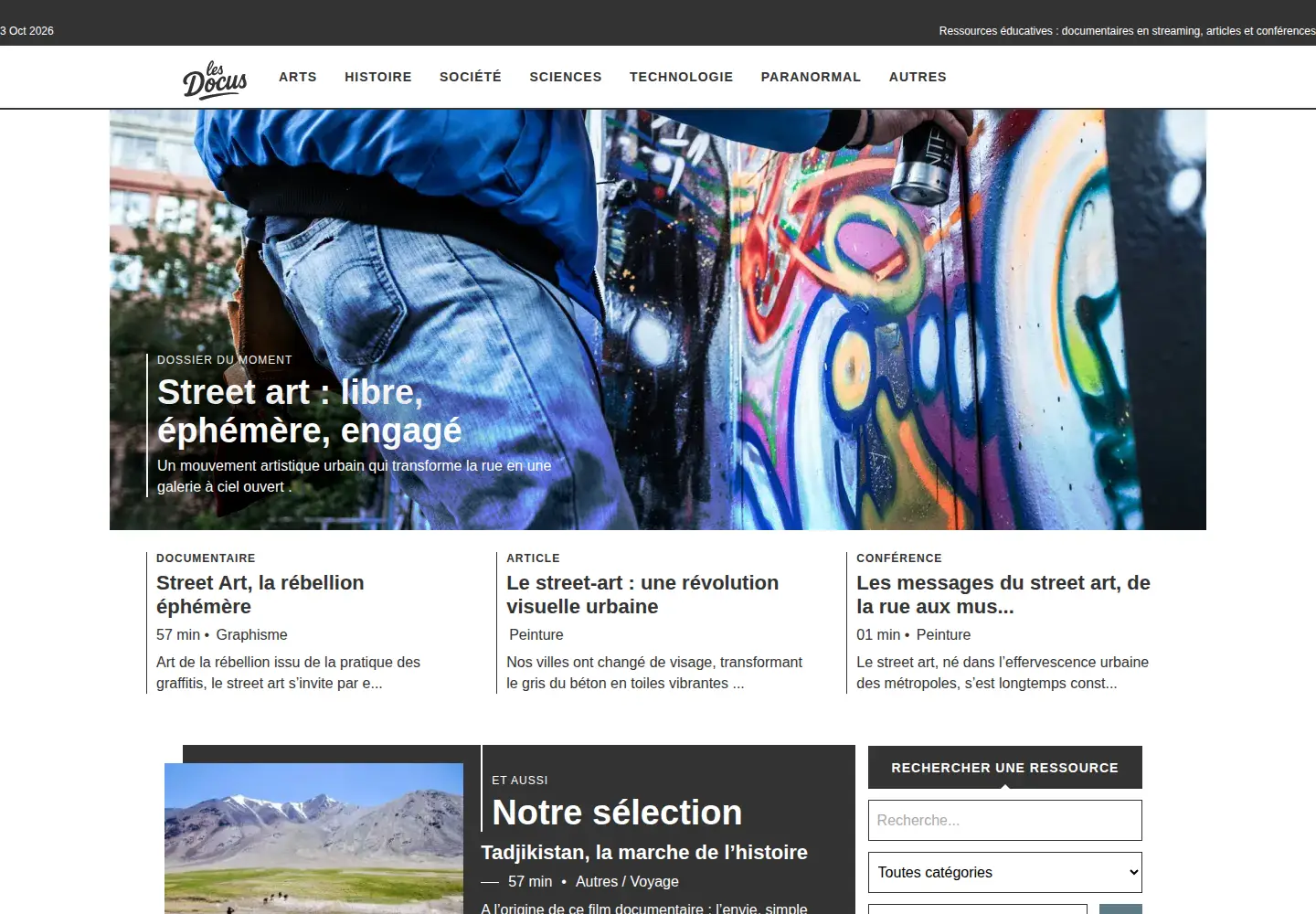 Screenshot of les-docus.com