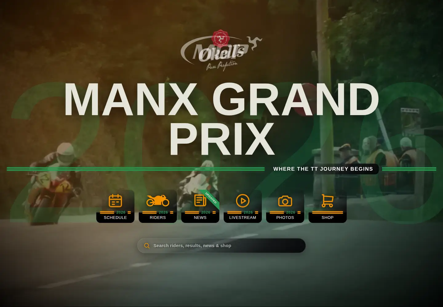 Screenshot of manxgrandprix.org
