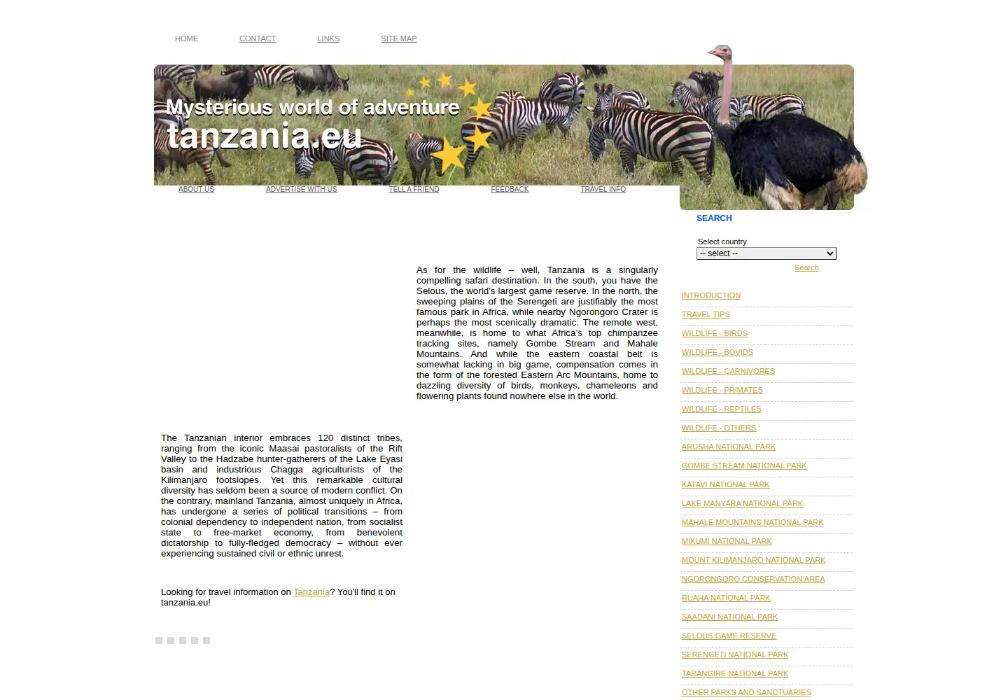 Screenshot of tanzania.eu
