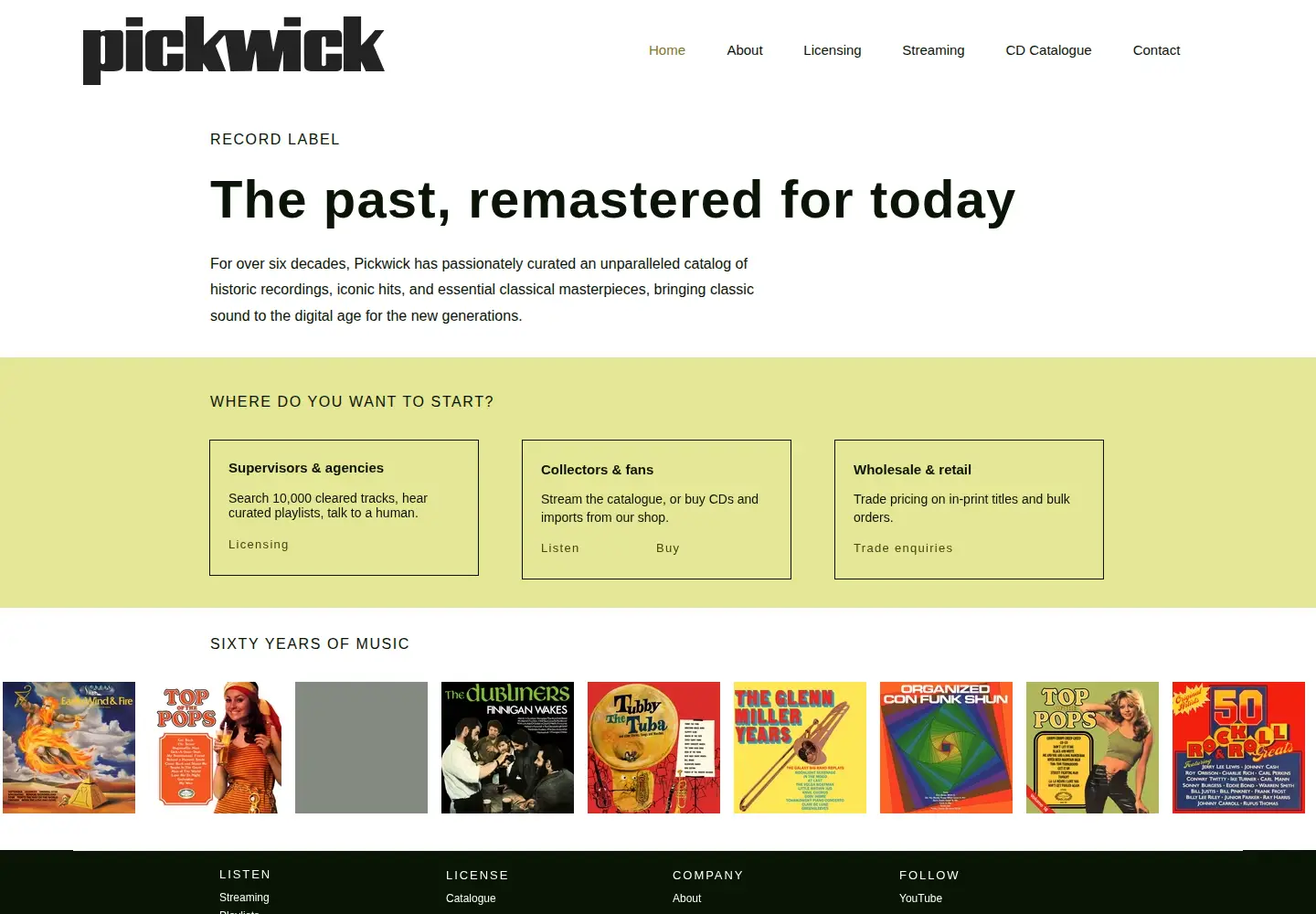 Captured homepage of pickwickgroup.com in the current scan