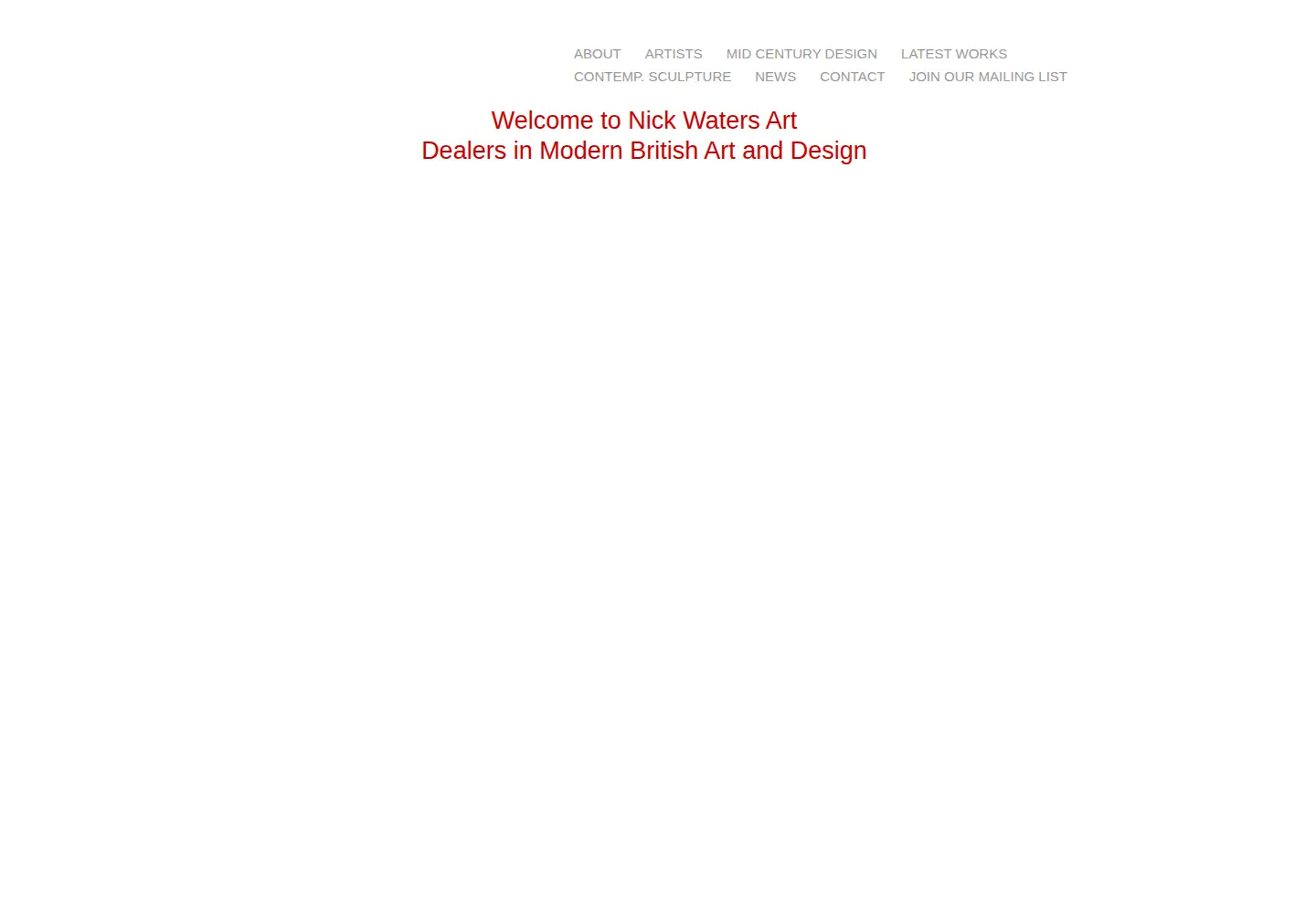Screenshot of nickwatersart.co.uk