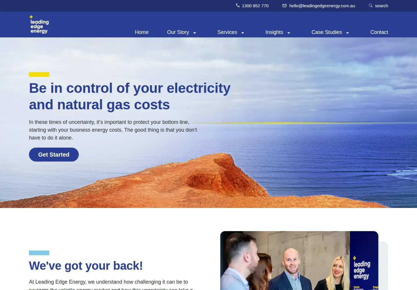 Screenshot of leadingedgeenergy.com.au
