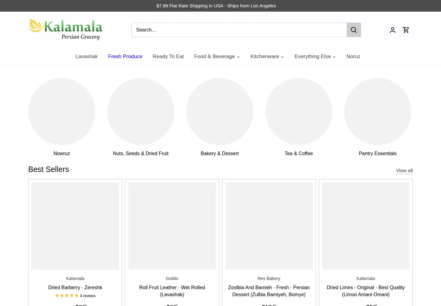 Captured homepage of kalamala.com in the current scan