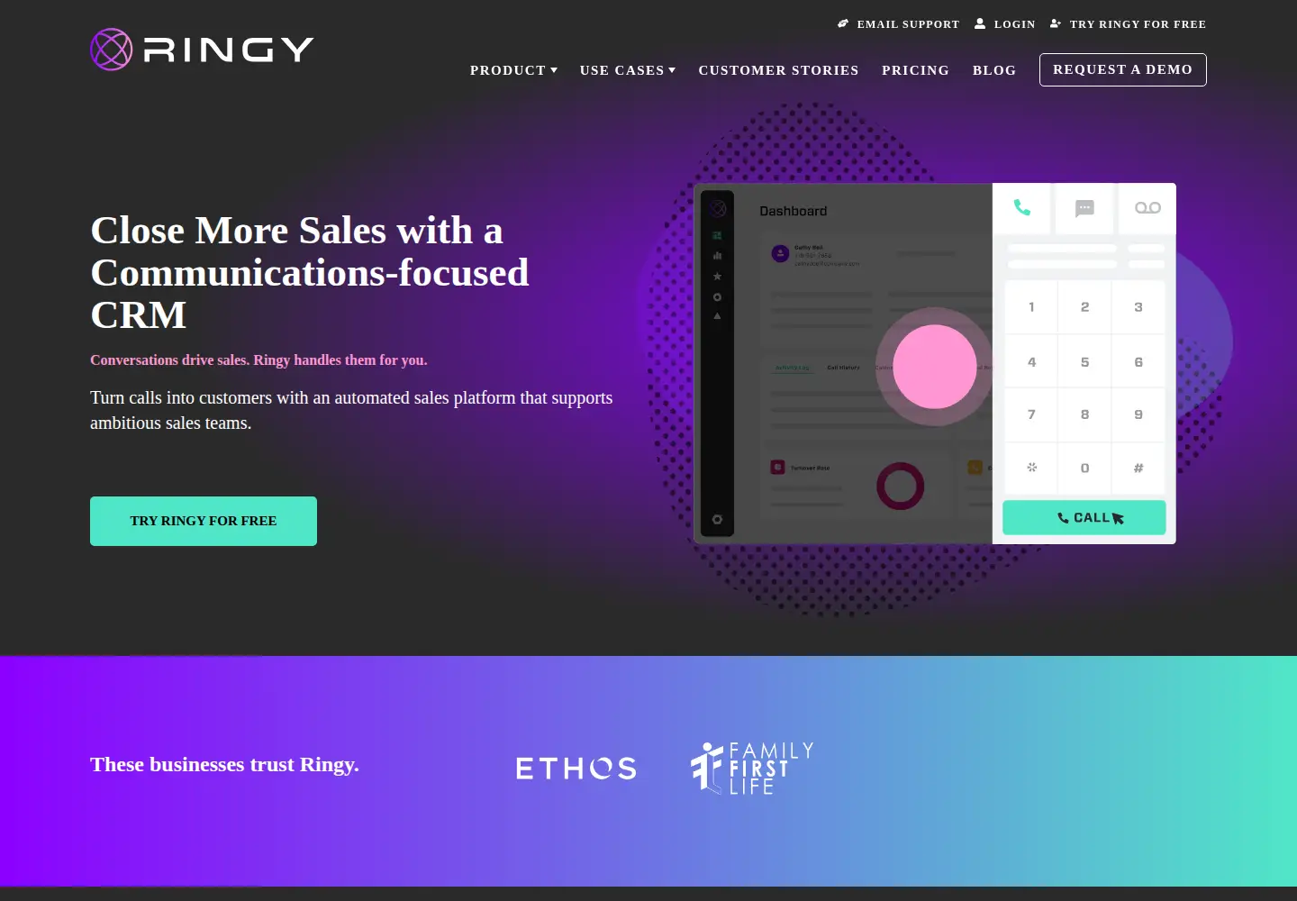 Screenshot of ringy.com