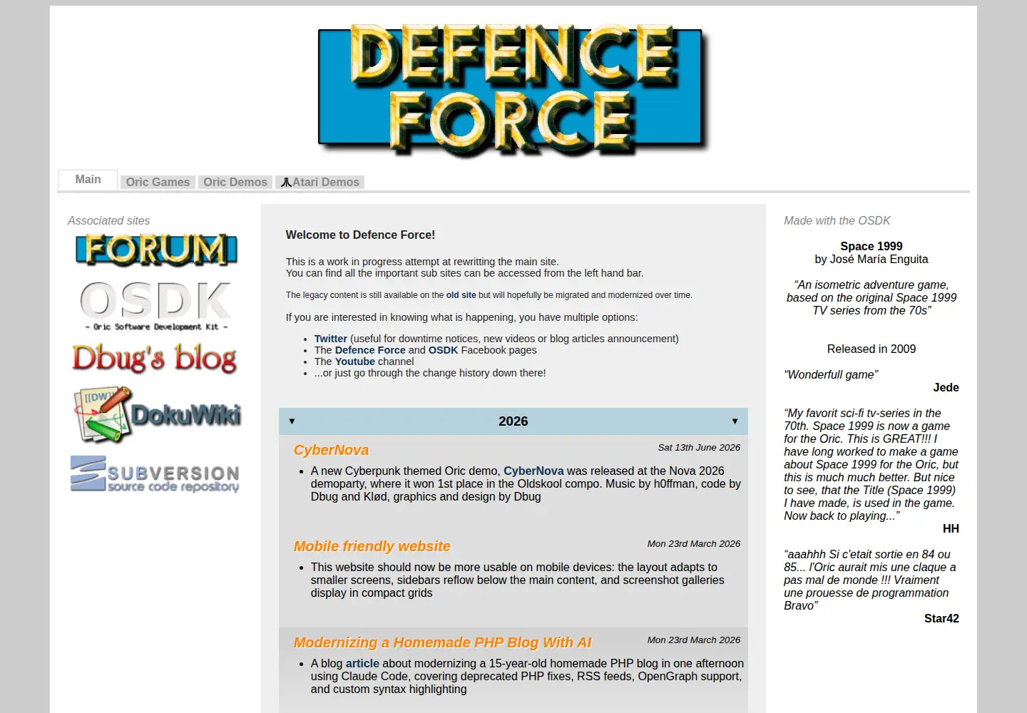Screenshot of defence-force.org