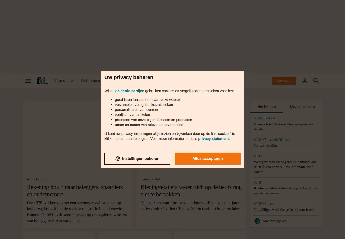 Screenshot of fd.nl