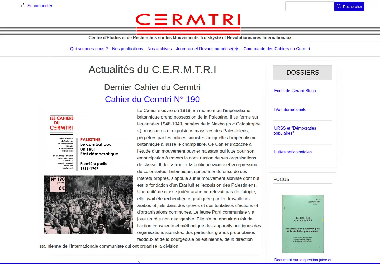 Screenshot of trotsky.com.fr
