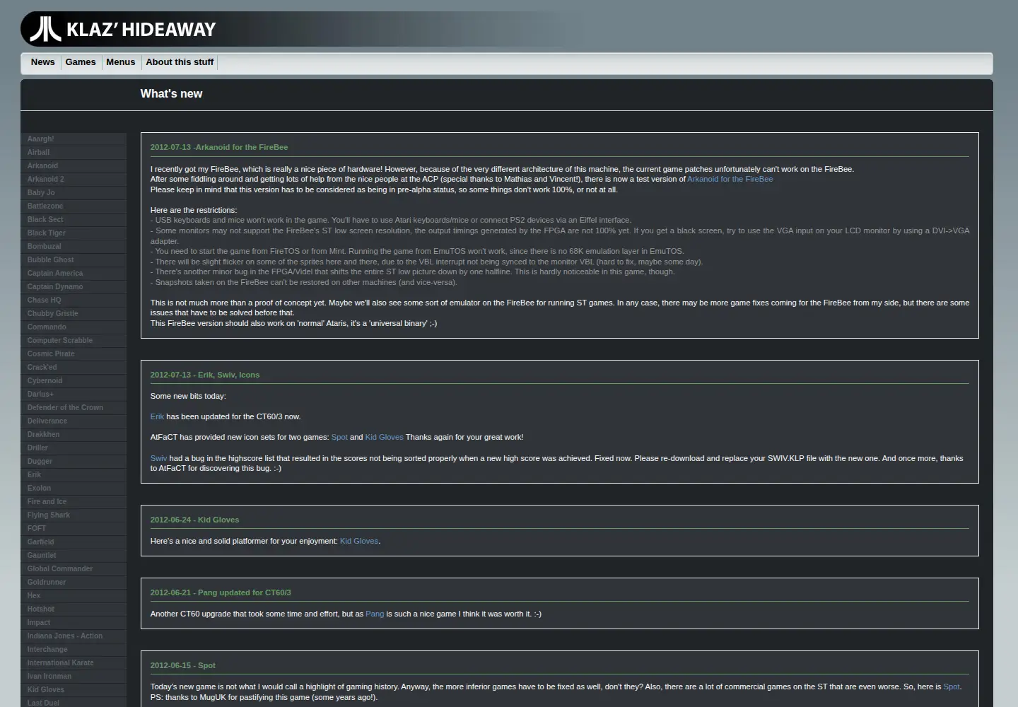 Screenshot of klapauzius.net