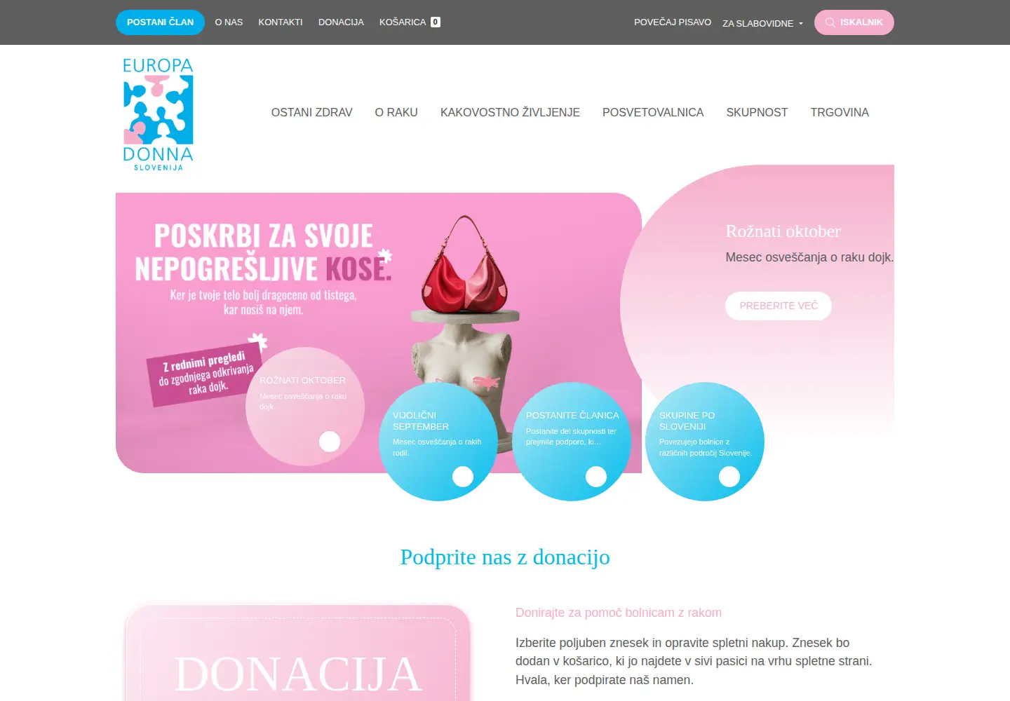 Screenshot of europadonna.si