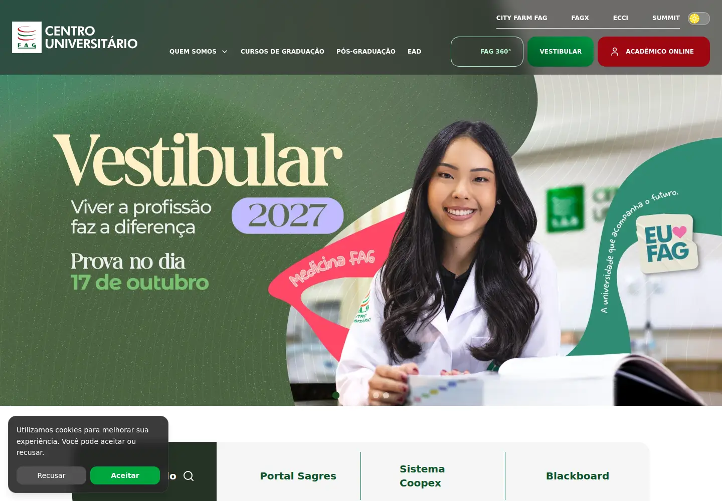 Screenshot of fag.edu.br