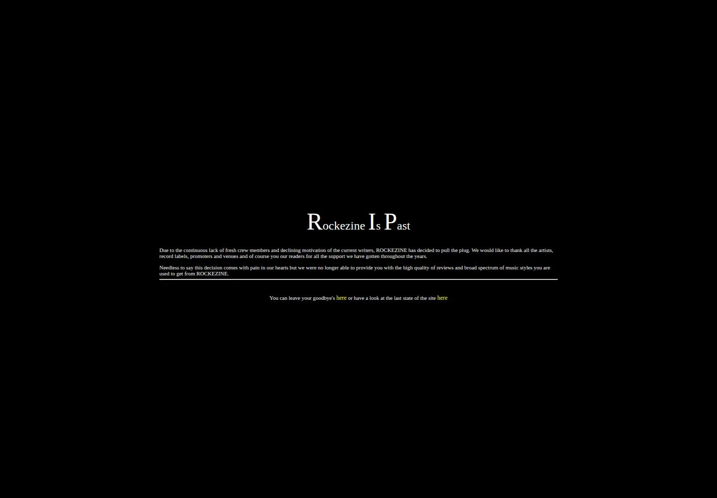 Screenshot of rockezine.com