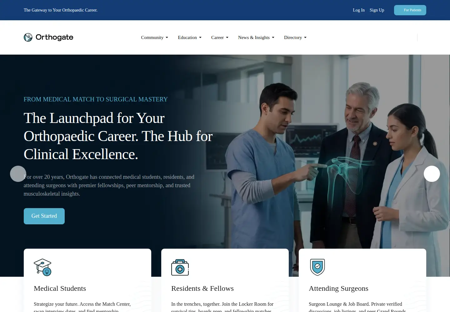 Screenshot of orthogate.org