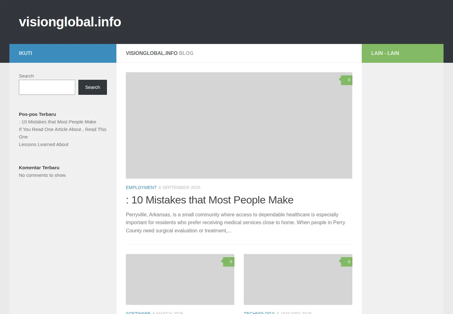 Screenshot of visionglobal.info