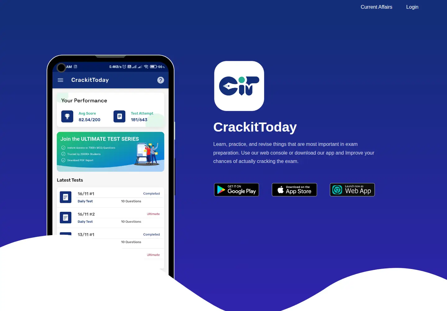Captured homepage of crackittoday.com in the current scan
