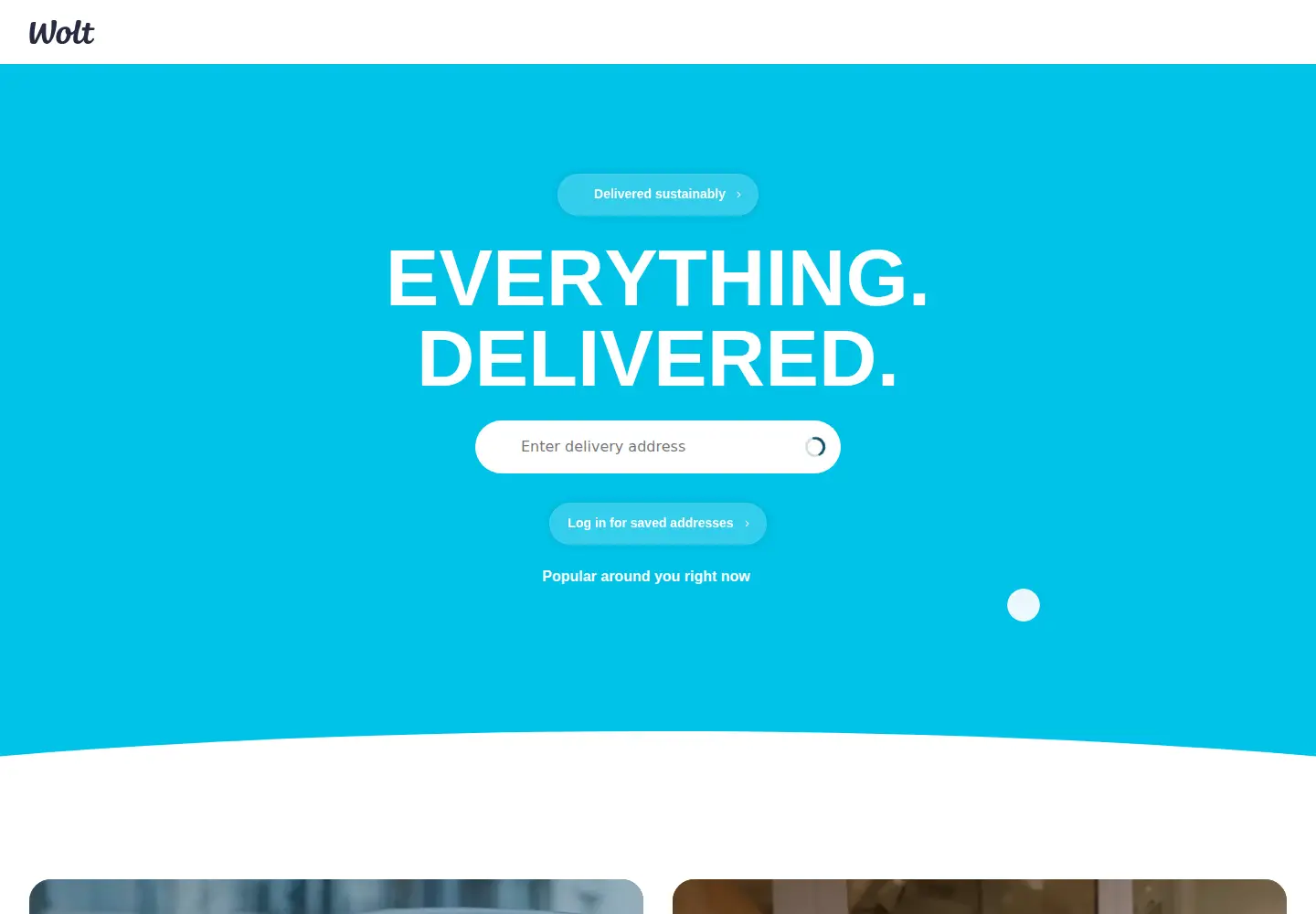 Screenshot of wolt.com