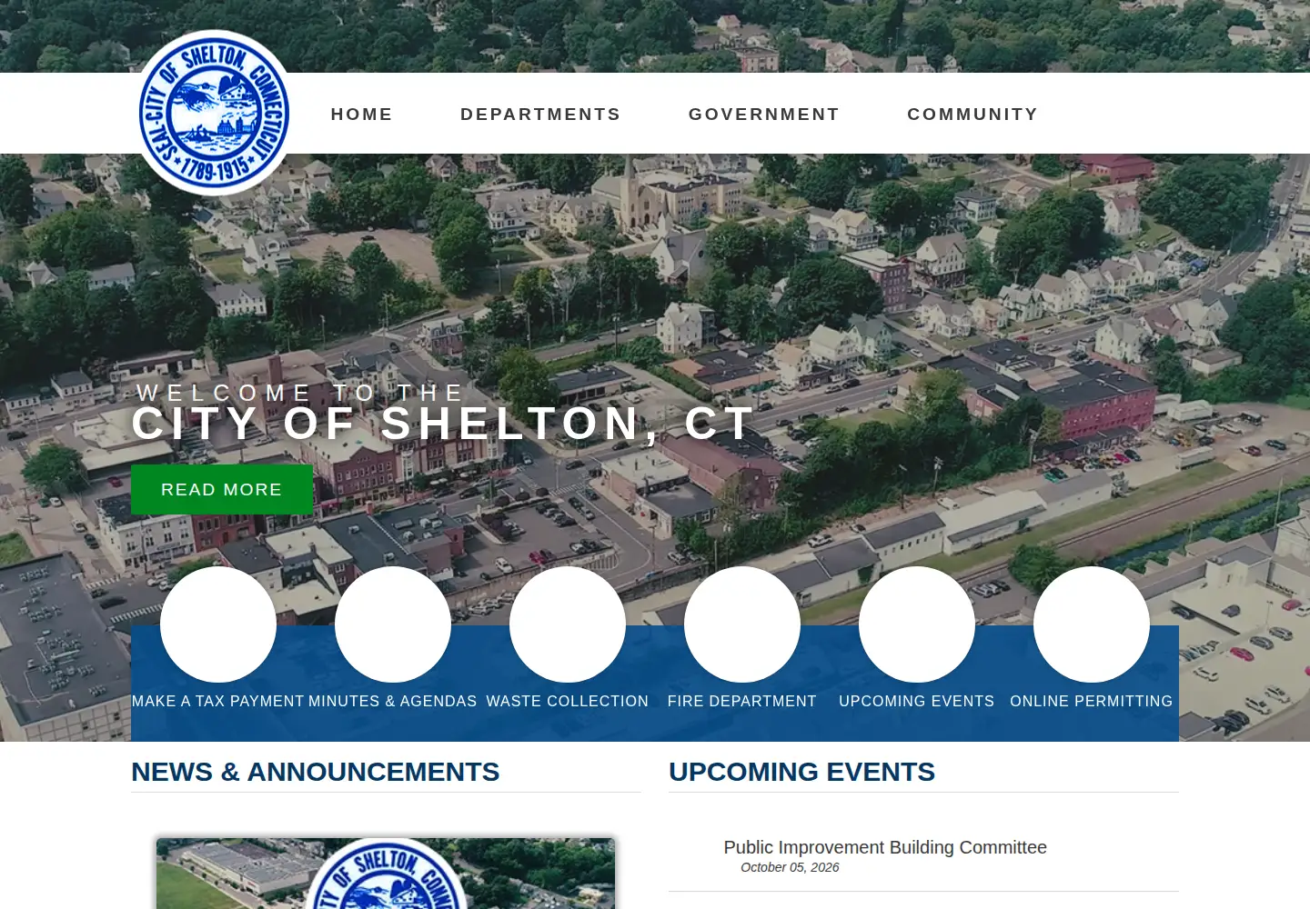 Screenshot of cityofshelton.org