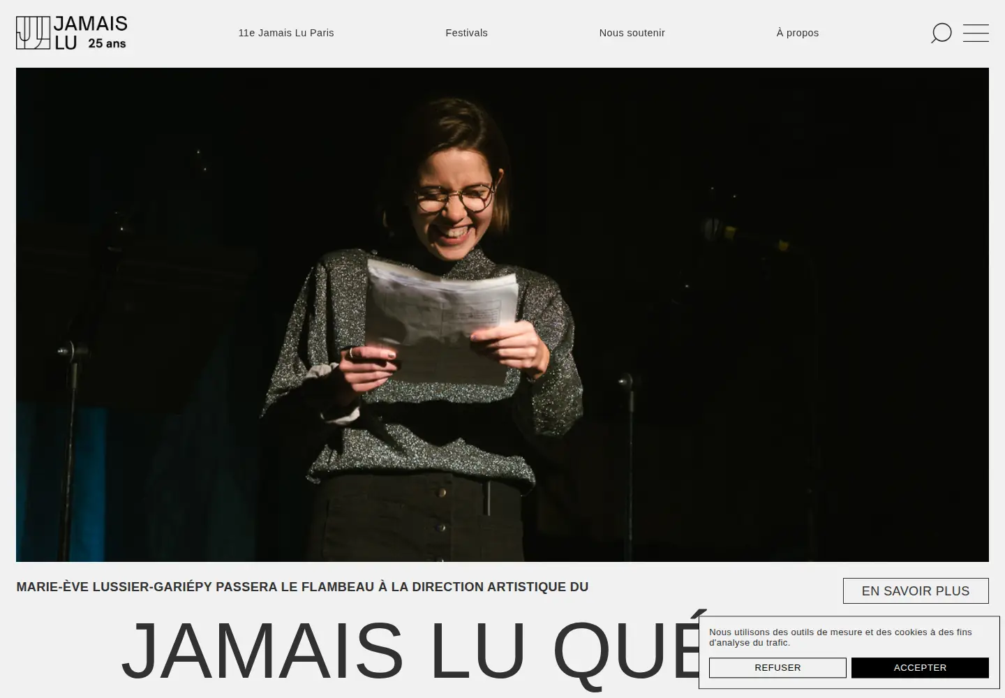 Captured homepage of jamaislu.com in the current scan