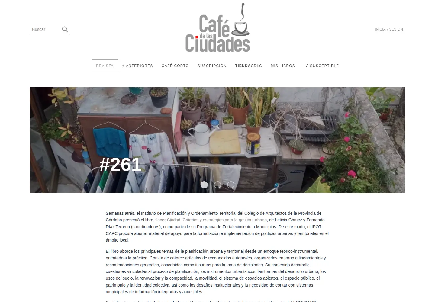 Screenshot of cafedelasciudades.com.ar