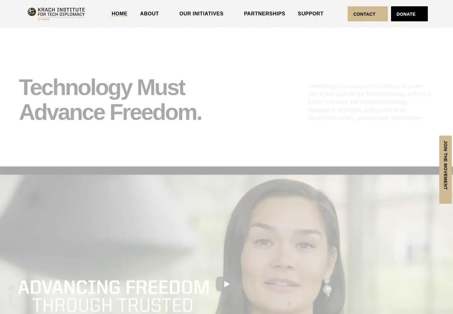 Captured homepage of techdiplomacy.org in the current scan