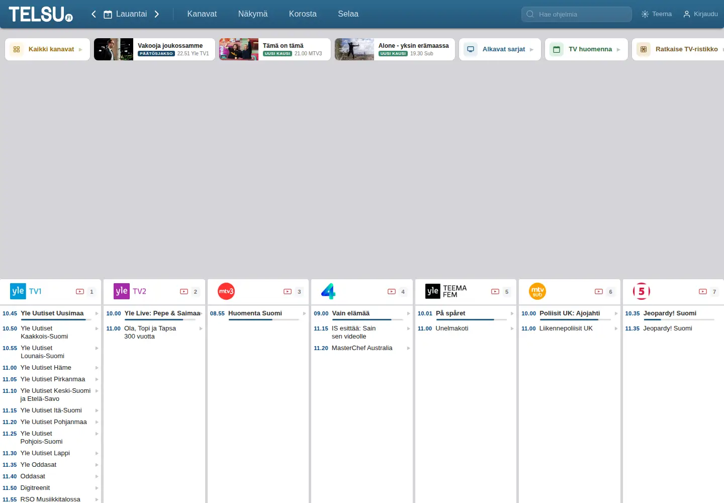 Screenshot of telsu.fi