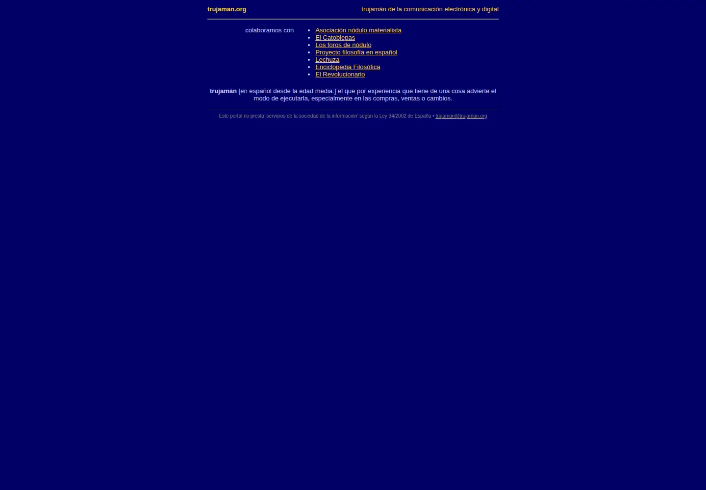Screenshot of trujaman.org