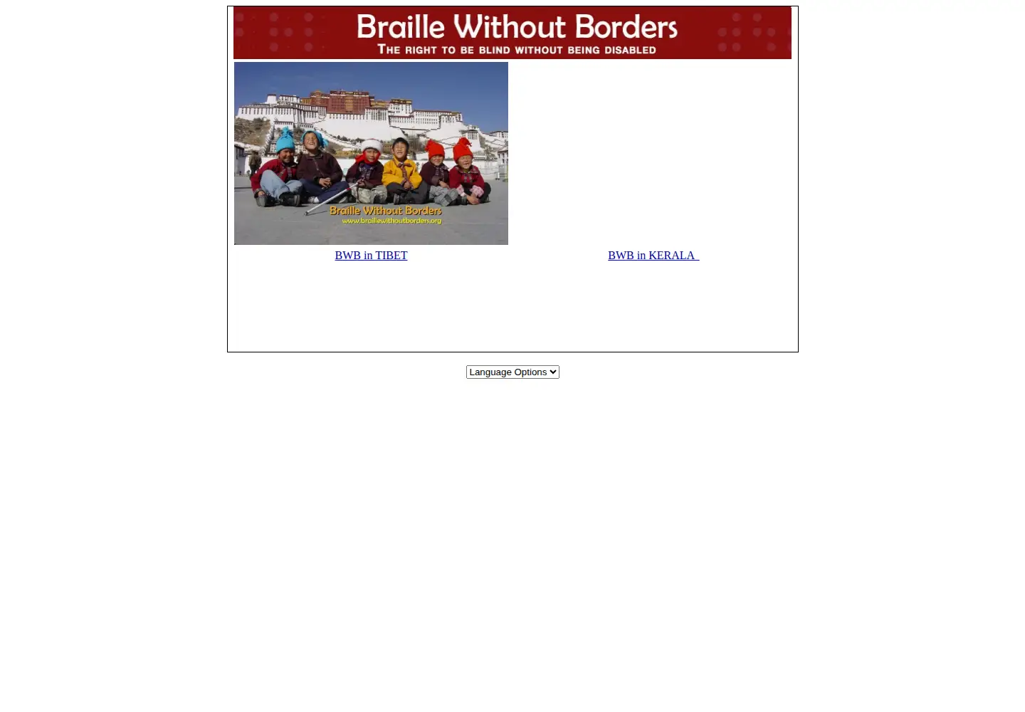Screenshot of braillewithoutborders.org