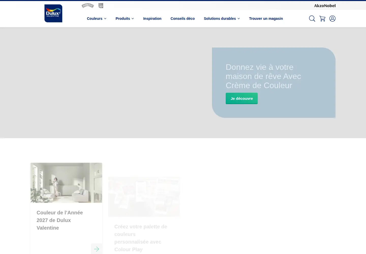 Screenshot of duluxvalentine.com