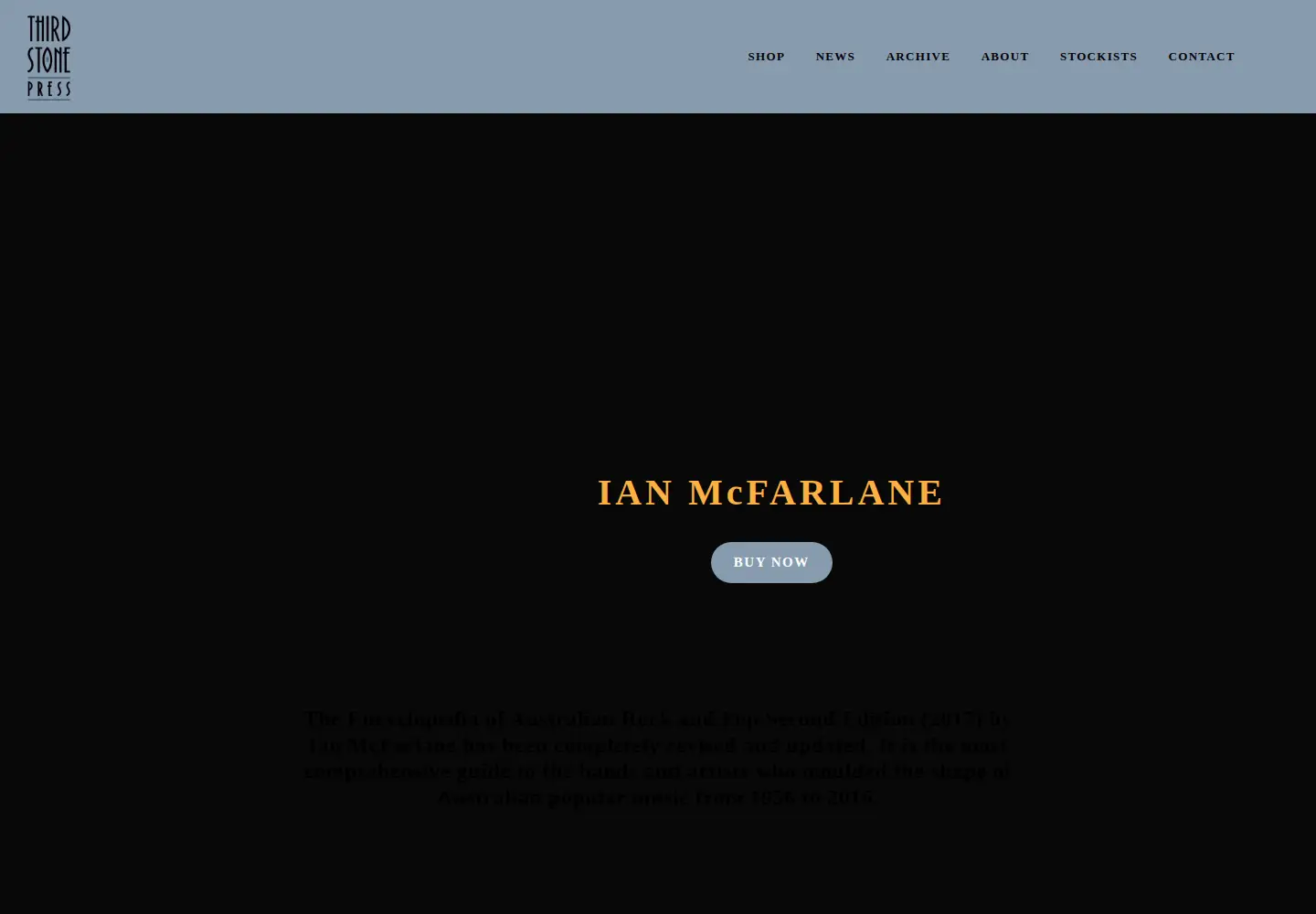 Captured homepage of thirdstonepress.com.au in the current scan