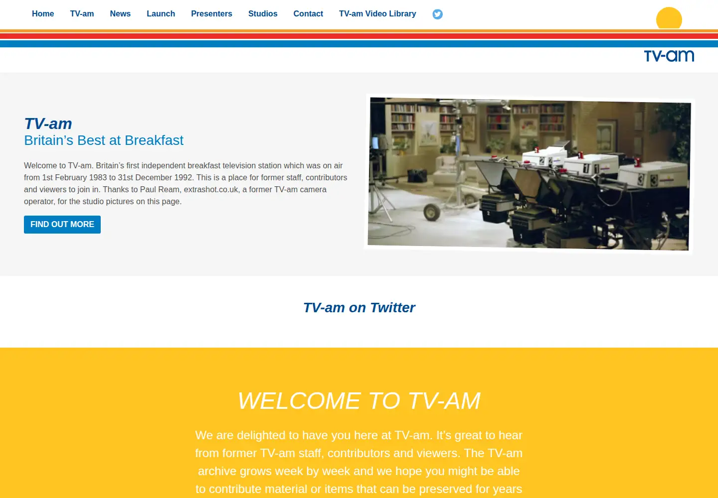 Captured homepage of tv-am.org.uk in the current scan