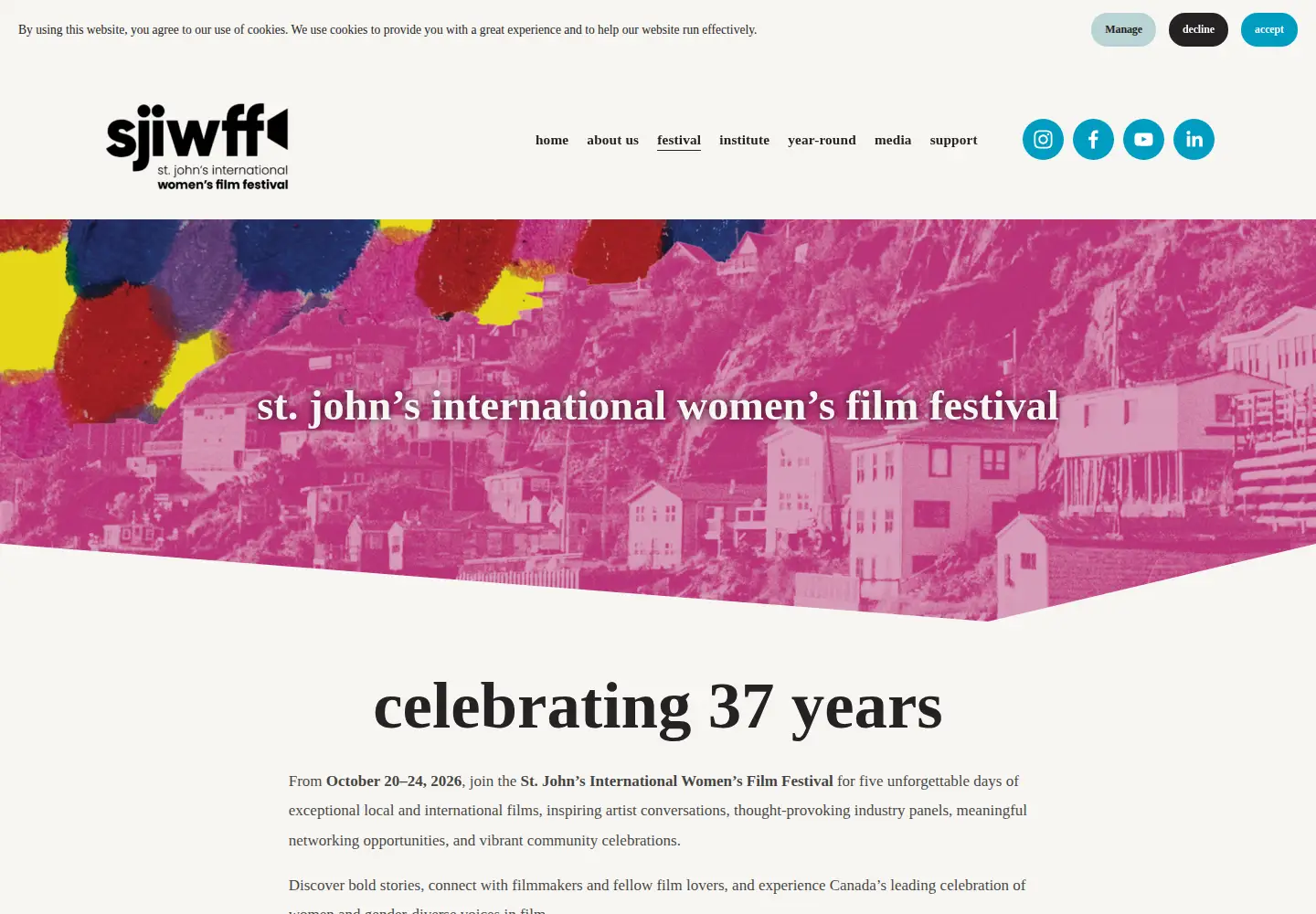 Screenshot of womensfilmfestival.com
