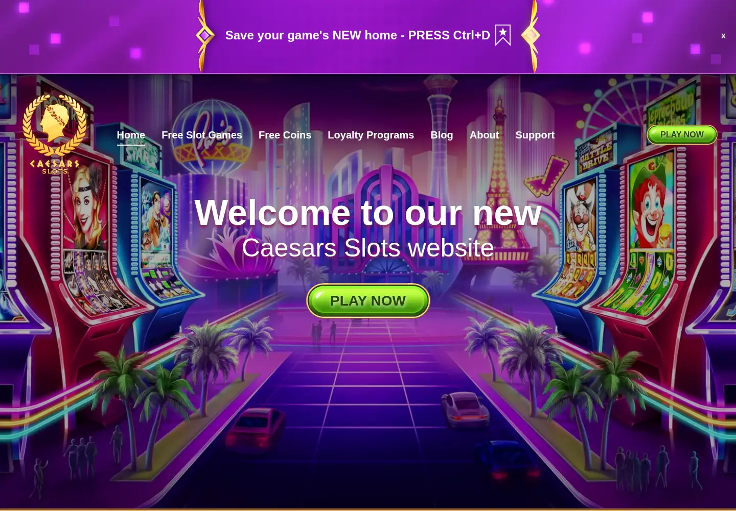 Screenshot of caesarsgames.com