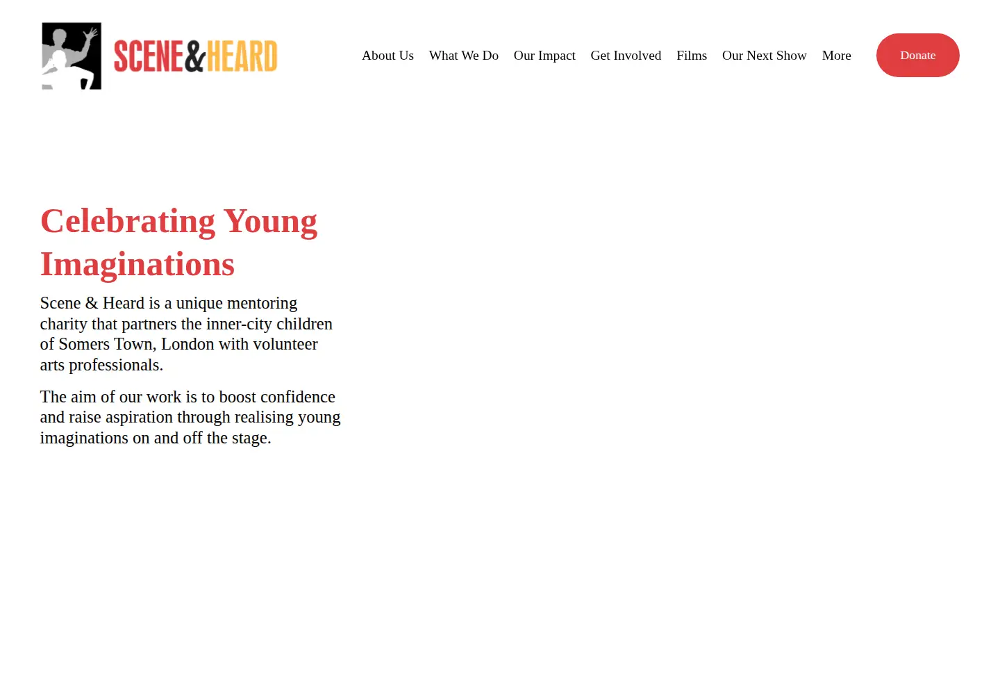 Screenshot of sceneandheard.org