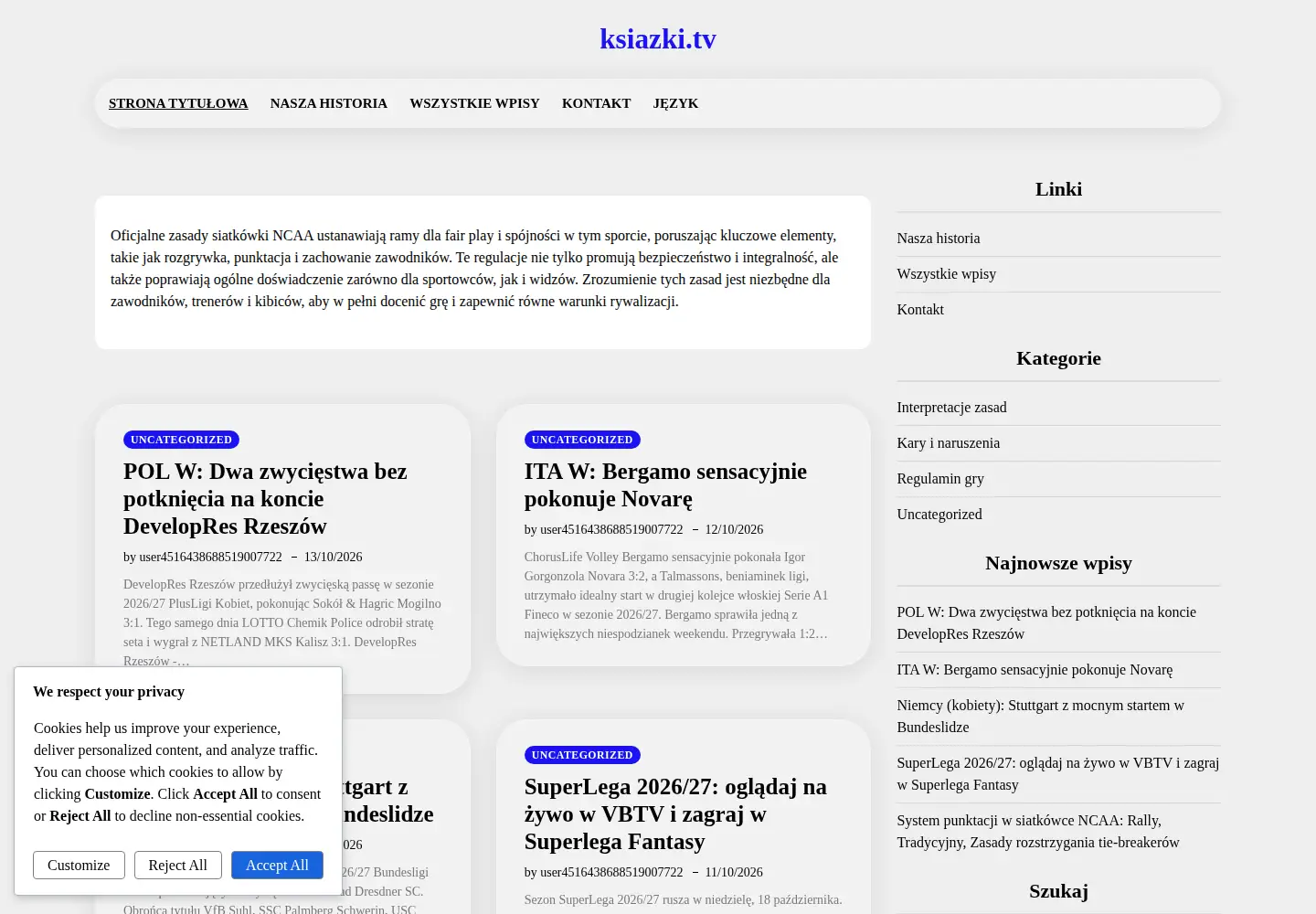 Screenshot of ksiazki.tv