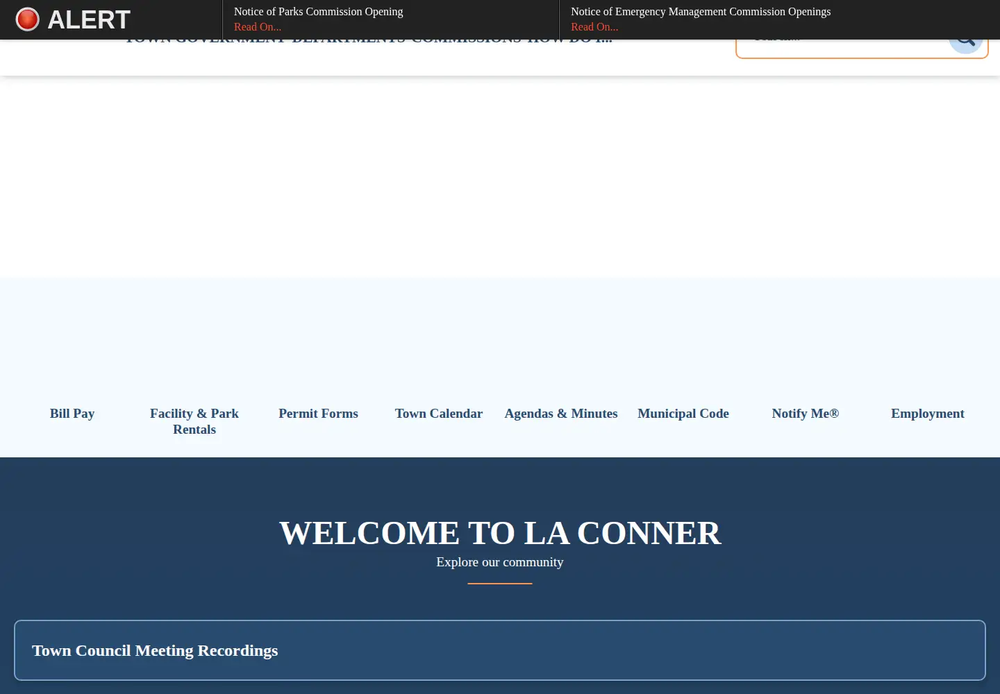 Screenshot of townoflaconner.org