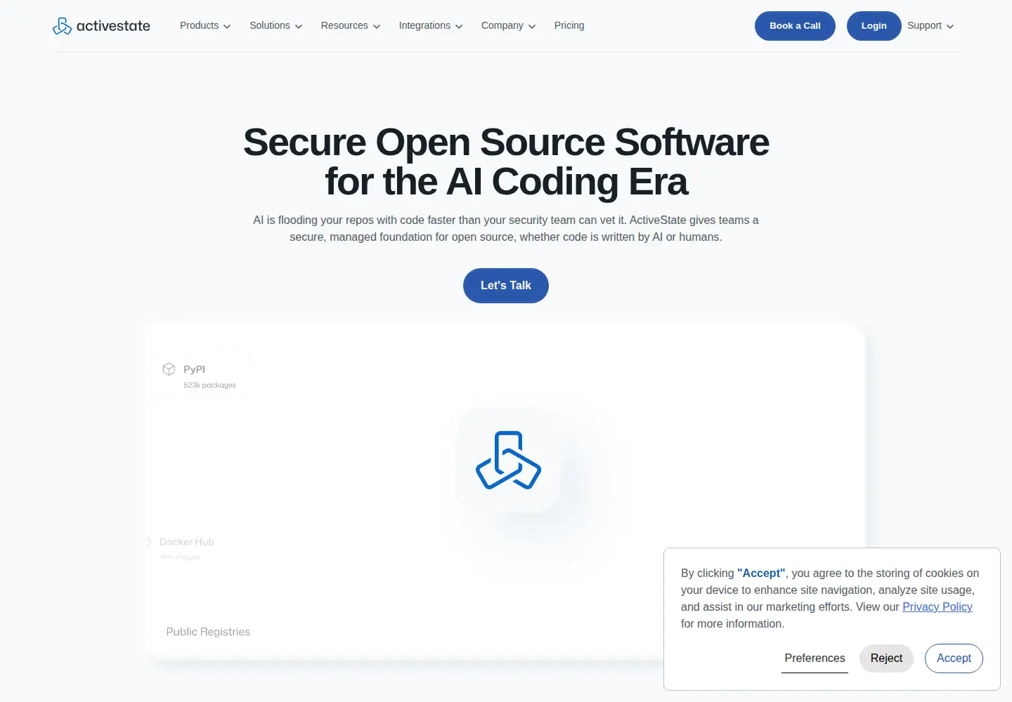 Screenshot of activestate.com